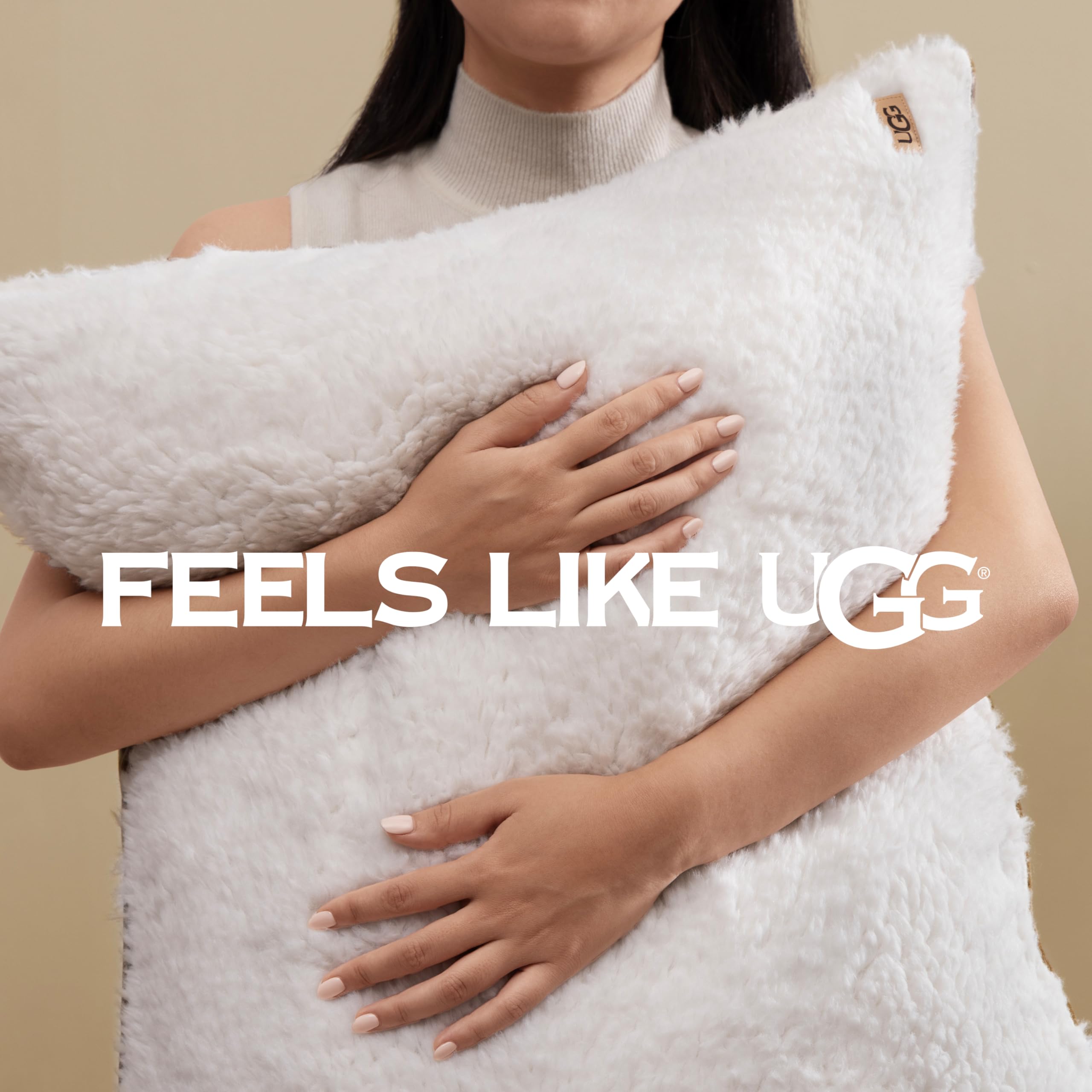 I日だけセール！UGG ベージュ ツイン　XL毛布、枕カバー Amazon｜UGG Blissful クラシックリバーシブル掛け布団と枕カバー